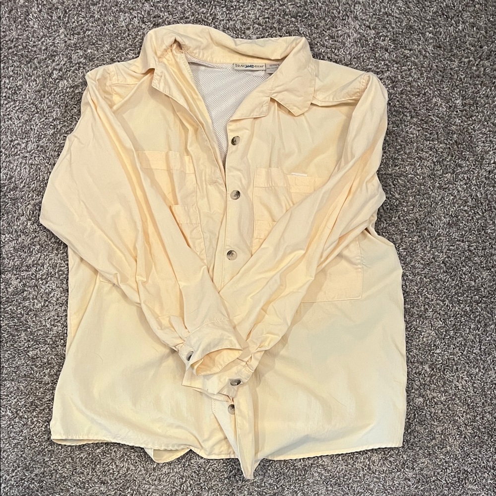 TravelSmith Vintage Butter Yellow Utility shirt